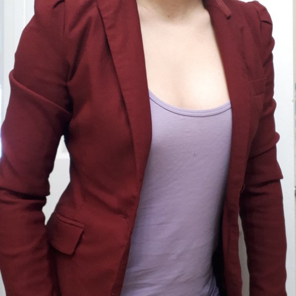 Love & Liberty Wine Red Blazer - Picture 6 of 7